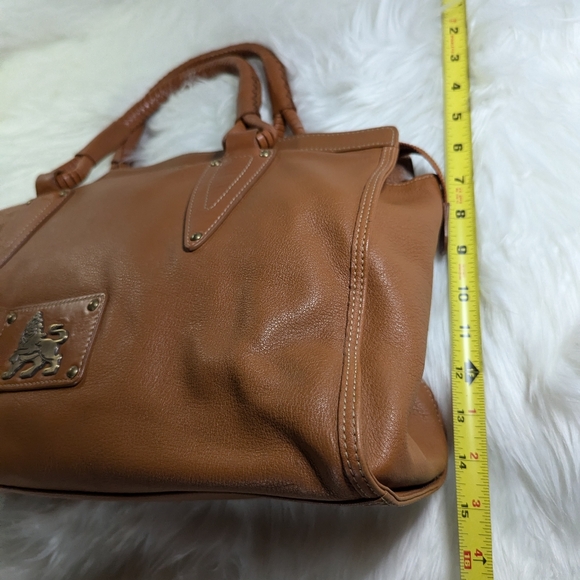 ❤️MCM shoulder Princess Lion Leather Cognac Hand bag Shoulder Purse C2806❤️ - Picture 6 of 11